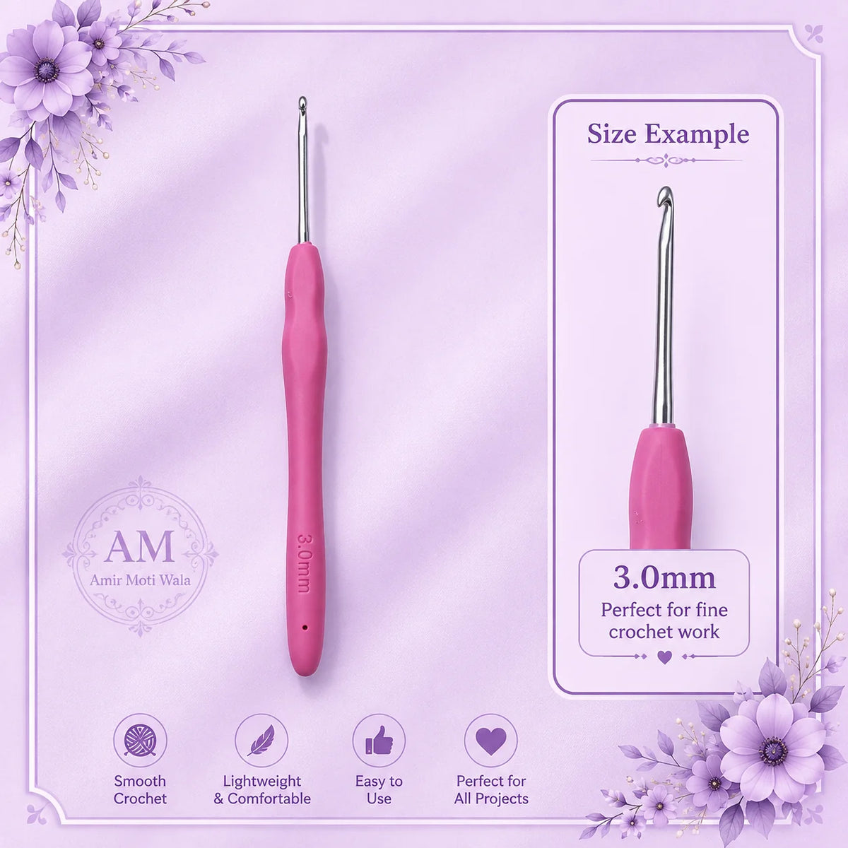 Crochet Hook – Rubber Handle