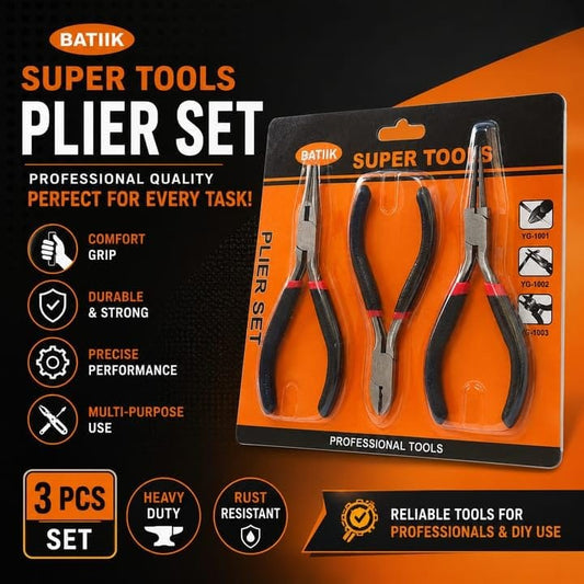 Batiik Super Tools Plier Set – 3 Pcs Professional Pliers