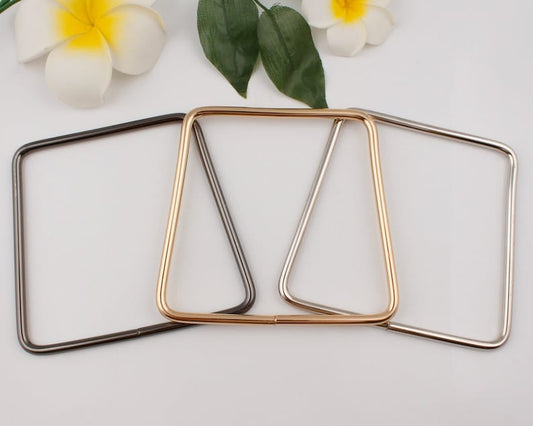 Square Metal Rings for Bag GOLDEN  (1 Pair)