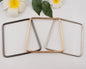 Square Metal Rings for Bag GOLDEN  (1 Pair)