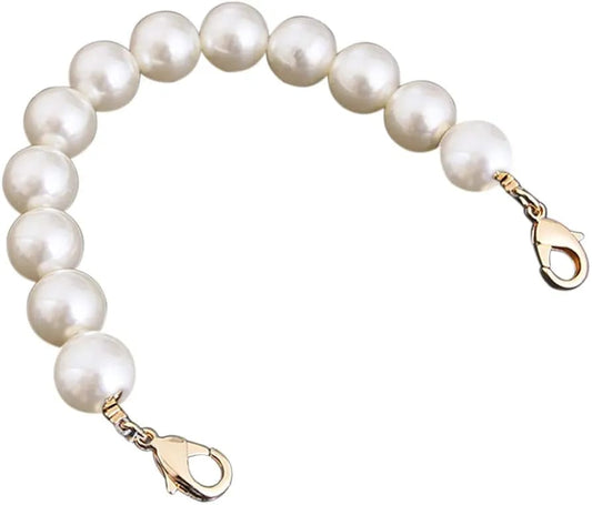 Pearl Bag Strap – Gold Clasp Purse Handle Chain