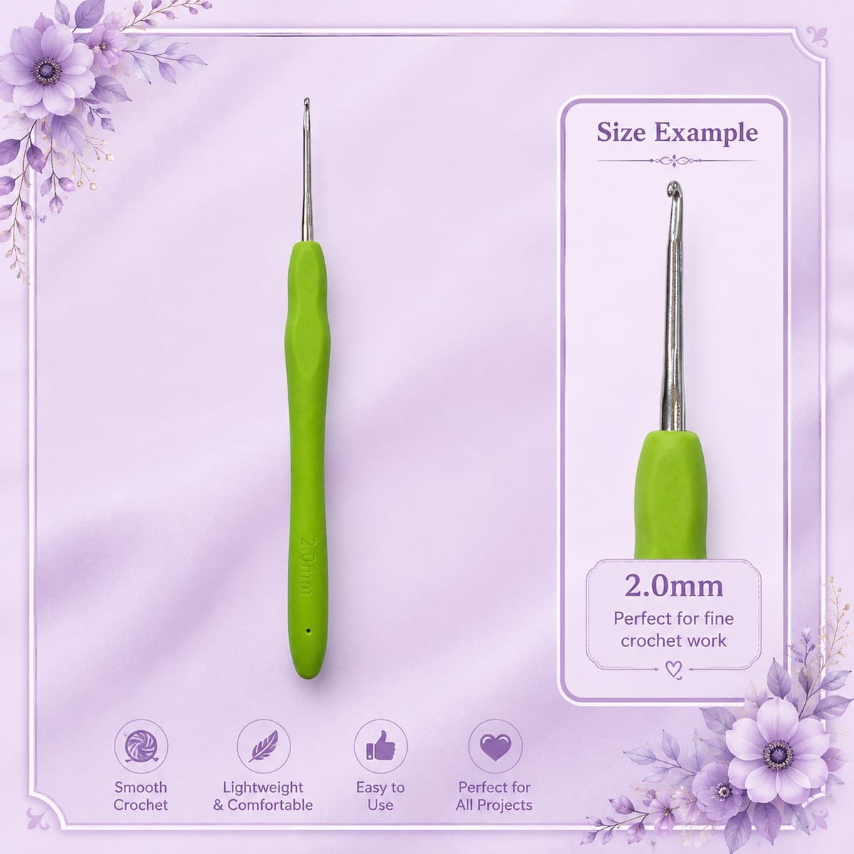 Crochet Hook – Rubber Handle